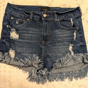 Cut-off Denim Shorts